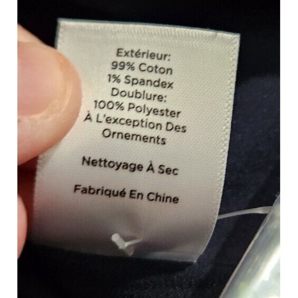 Talbots Skirt Womens Sz 12 Blue Cotton Stretch Sequin Beaded Embellished Hem NWT - Picture 12 of 12